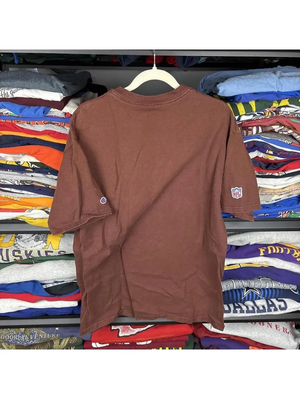 Vintage 90s Cleveland Browns Football T Shirt Champion NFL Spellout XL - Picture 6 of 6